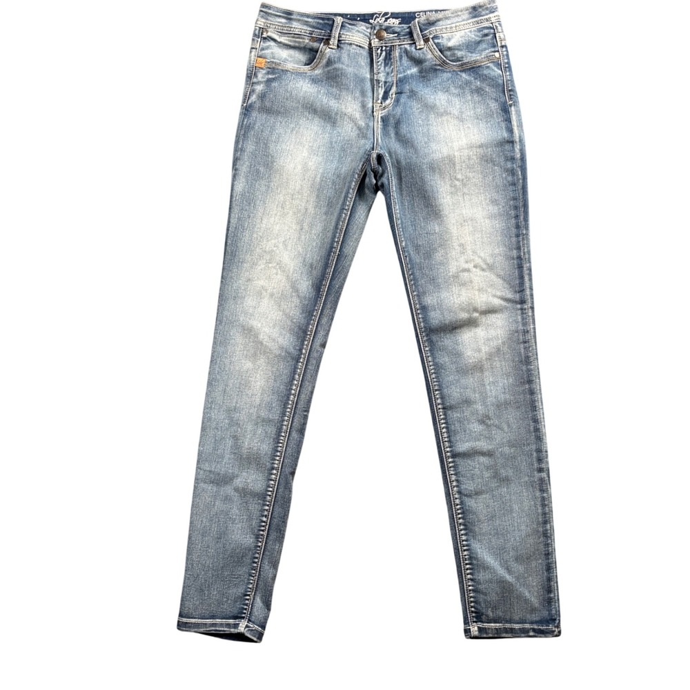 Lola Jeans Celina MLB Skinny Jeans Womens 12 Blue Mid Rise 4-Way 360 Stretch
